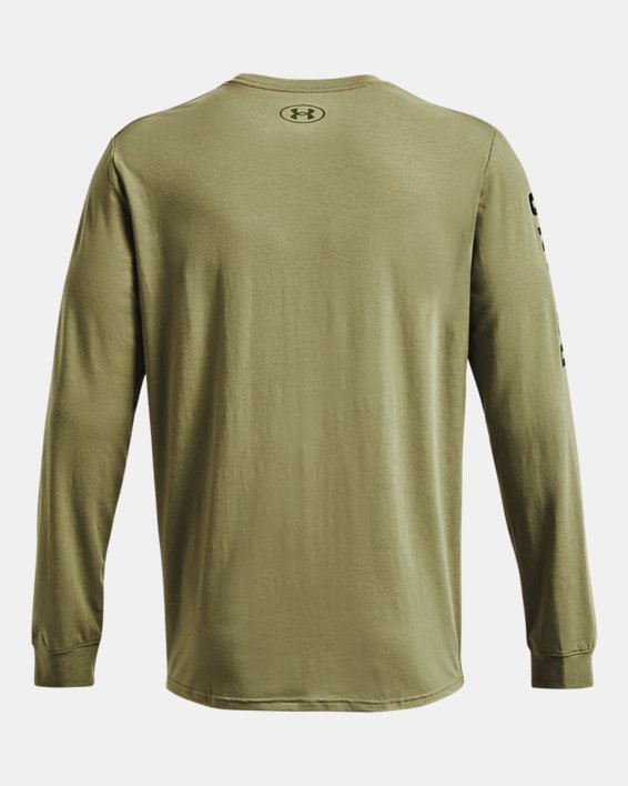 Men's Project Rock Veterans Day By Land Long Sleeve, Green, pdpMainDesktop image number 5